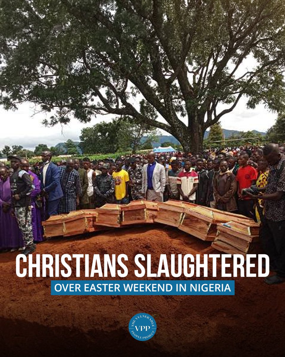JasonJonesVPP's tweet photo. Holy Week became terror in Nigeria.

At least 33 Christians were killed and many kidnapped. Attacks struck villages and churches, even during Easter worship.
This is not new.
The Church is suffering.
Pray for Nigeria. Stand with persecuted Christians.

Read more here: https://t.co/ehEm2Fh5It