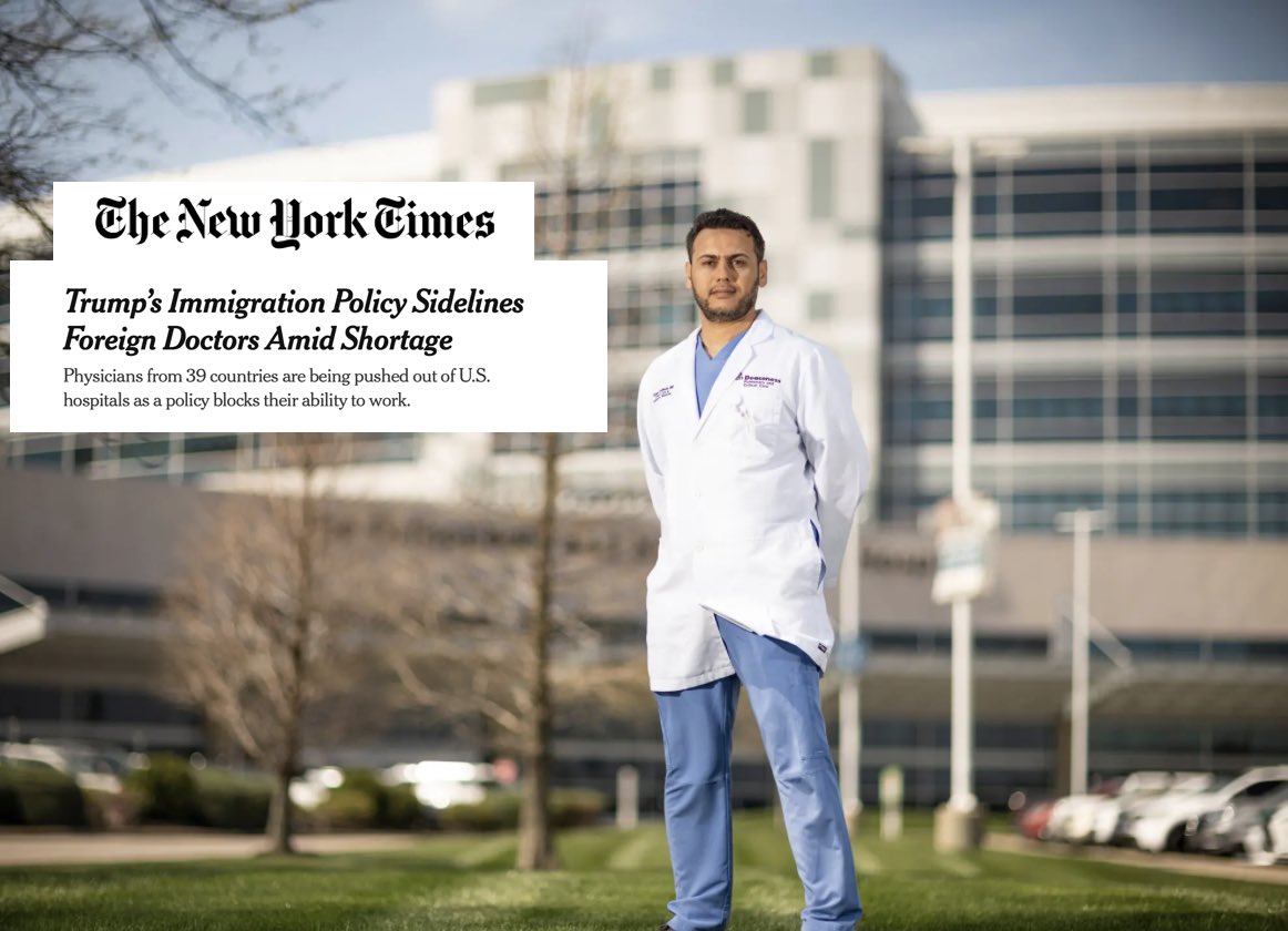 Trump's immigration crackdown is sidelining skilled healthcare professionals we desperately need. Cruelty over compassion hurts us all.
