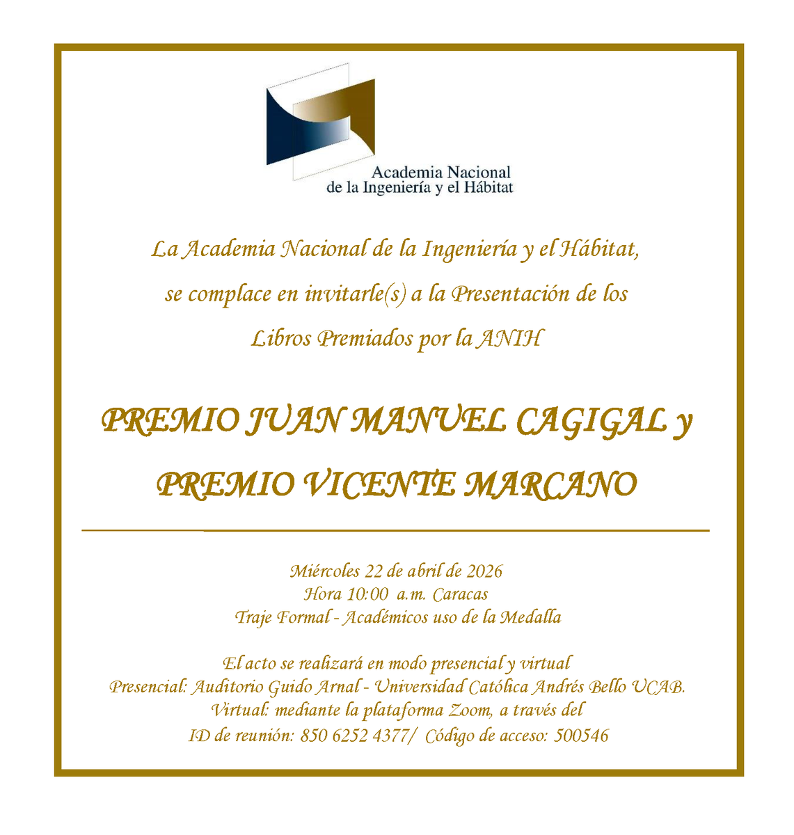 Academia Nacional de Ingeniería y Hábitat - Vzla tweet media