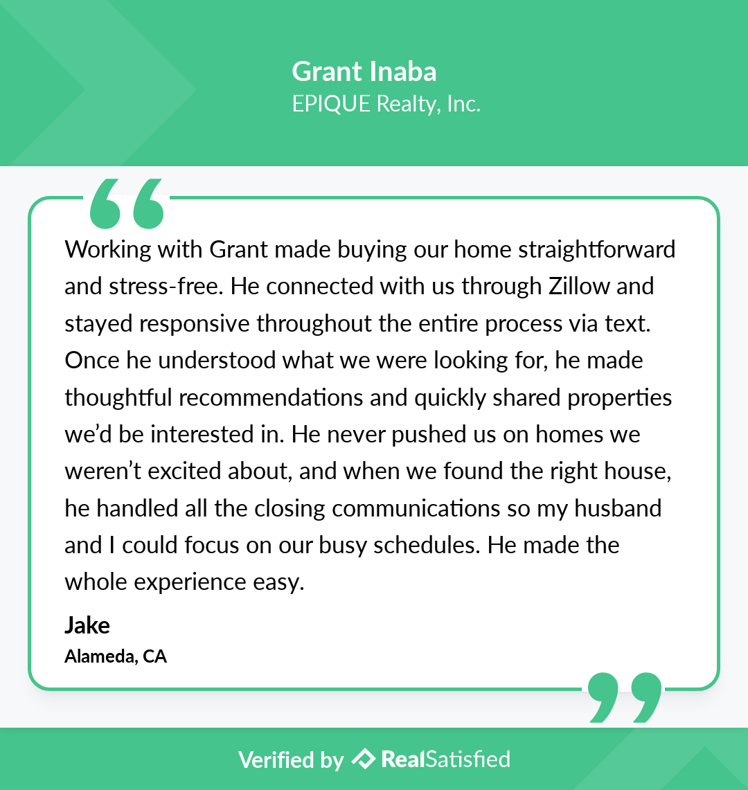 GrantGOODAGENT's tweet photo. Everyone should be lucky enough to have clients like this. https://t.co/xlxJr5UJPv via @realsatisfied https://t.co/8QSrjWhkCL