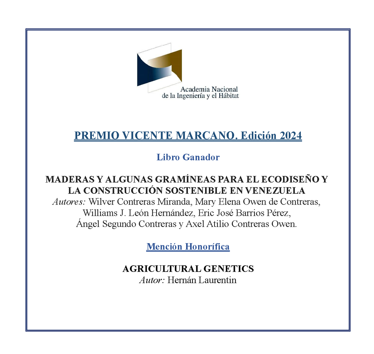 Academia Nacional de Ingeniería y Hábitat - Vzla tweet media