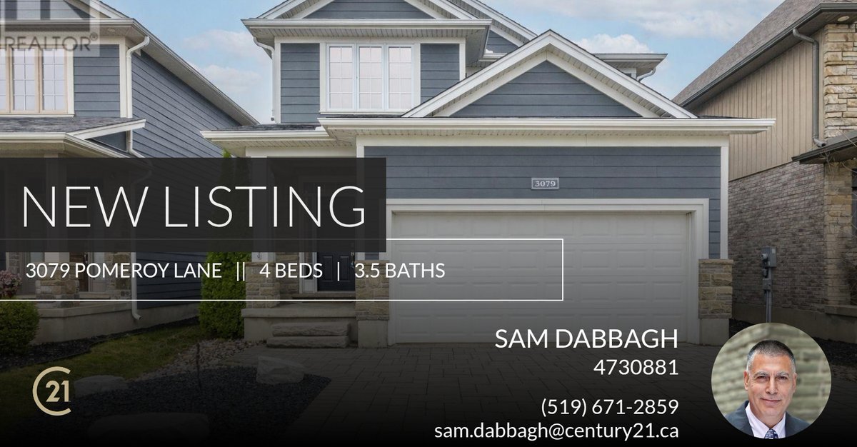samdabbagh's tweet photo. 📍 New Listing 📍 Take a look at this fantastic new property that just hit the market located at 3079 Pomeroy Lane in London South (south V). Reach out here or at (519) 671-2859 for more information!

Listed by Mark Vieira

Sam Dab... https://t.co/Z8tbMK7f3D https://t.co/SwOtbgs6OS