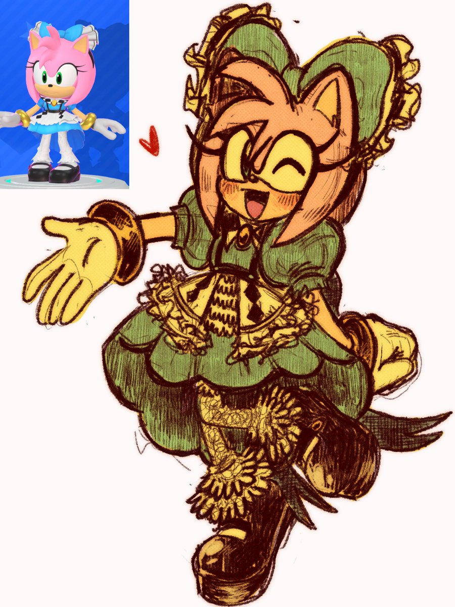 I like amy's new costume in rumble #sonicthehedgehog