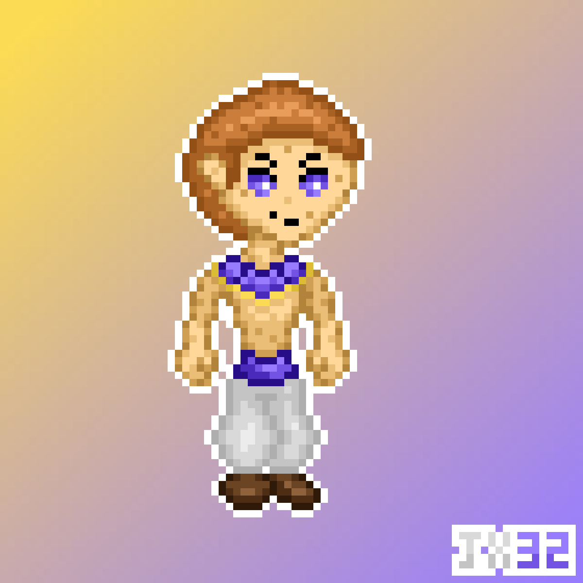Jean_X32's tweet photo. Un pixelart de Teeken Saander (mi OC), es de la especie "Sculpumen" (hombres estatuas) y es guardian de las tumbas del desierto de Sandunek. 🏜️🛡️
#Pixelart #WorldDimension https://t.co/2wqIUkadKq