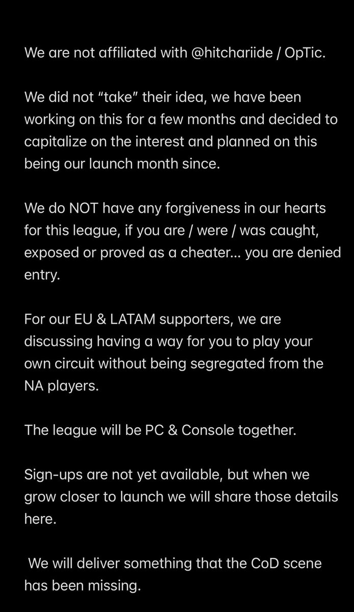 UNC League tweet media