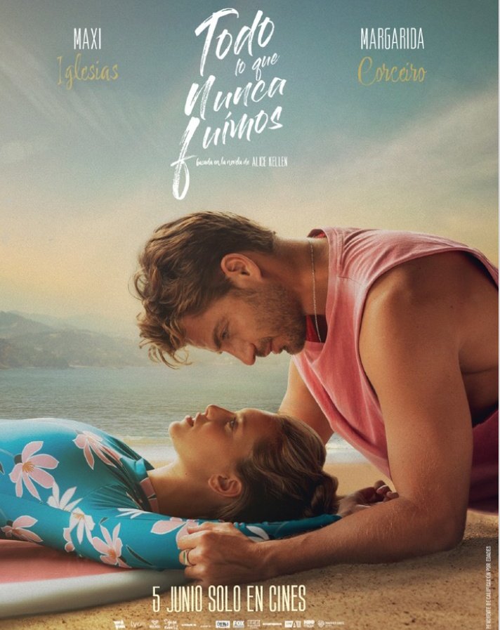YA SALIÓ EL POSTER DE LA ADAPTACIÓN DE "TODO LO QUE NUNCA FUIMOS" DE ALICE KELLEN.

La película saldrá el 5 de junio por cines!!!
La verdad, me entusiasma ver la primera adaptación de un libro de Alice kellen, quién sabe el siguiente es NOSOTROS EN LA LUNA.
