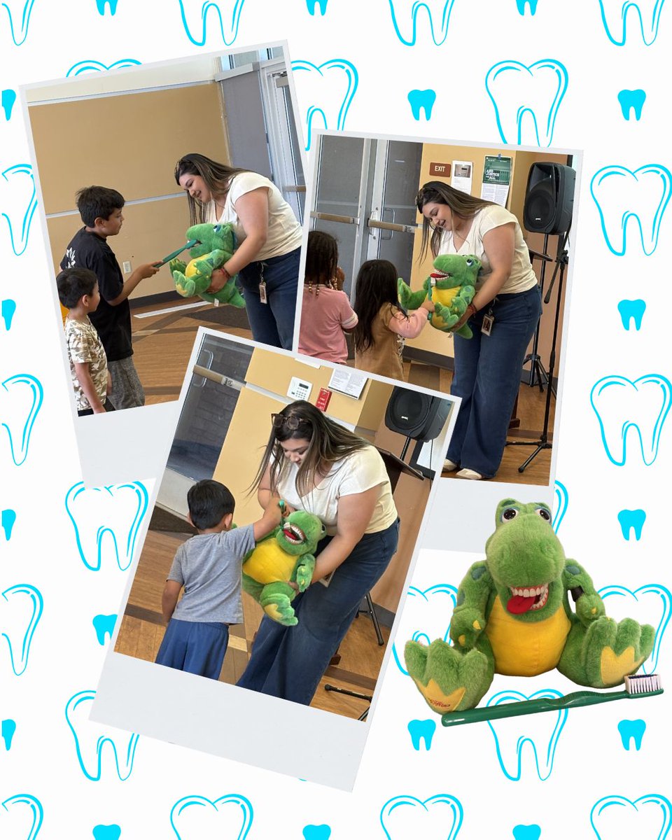 MeadValleyLib's tweet photo. Thank you to RUHS for doing an educational and interactive storytime with us yesterday! We had so much fun learning with Flossisaurus about dental health. 🦖🪥 https://t.co/cyUKzKzQL2