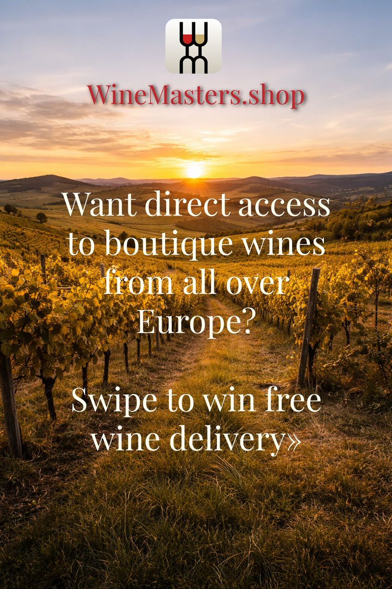 winemasterstv's tweet image. Tag your favourite boutique wineries in Europe and win €200 of store credit!
Visit WineMasters.shop to buy directly from boutique wineries.
#winemastersshop #wineindustry #independent