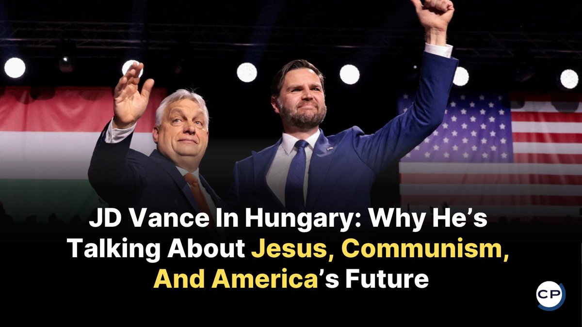 ChristianPost's tweet image. JD Vance shares his love for Jesus in Hungary, warning that atheistic communism destroys families, freedom, and the soul of a nation.
#JDVance #Jesus #FaithAndPolitics #Communism #ChristianNews
🔗 dlvr.it/TRyFfW