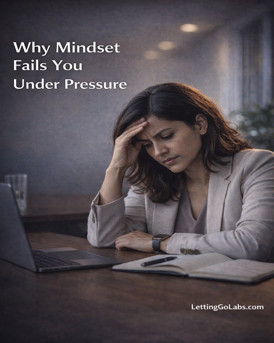 You rely on mindset under pressure
Then pressure hits
And everything changes
You don’t lose confidence
You lose access to it
That’s your nervous system
LettingGoLabs.com
