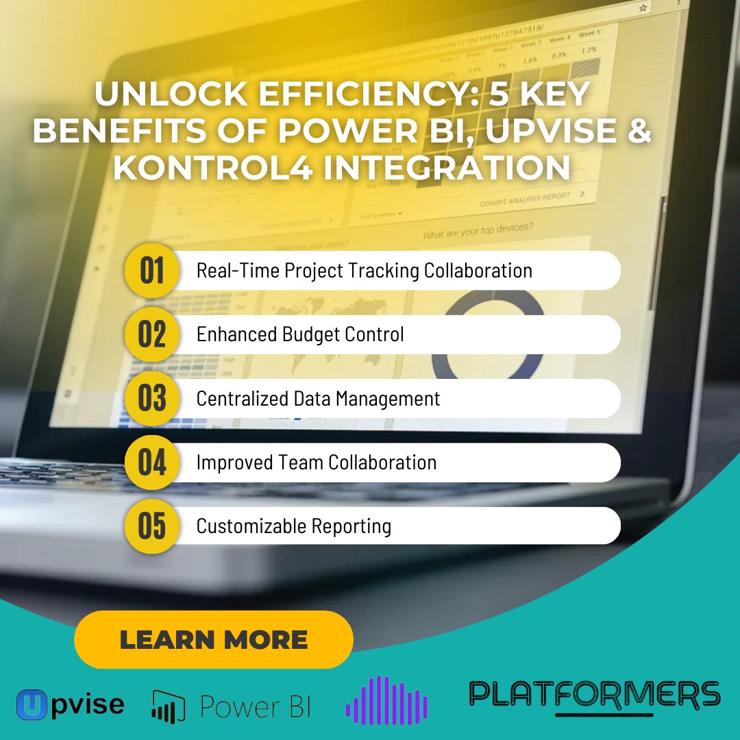 PlatformersAU's tweet image. Make Smarter Decisions: Use data-driven insights to make more informed decisions and ensure project success. Take control of your construction projects and watch your business grow with this powerful integration!  #platformers #powerbi #upvise #kontrol4 #integration