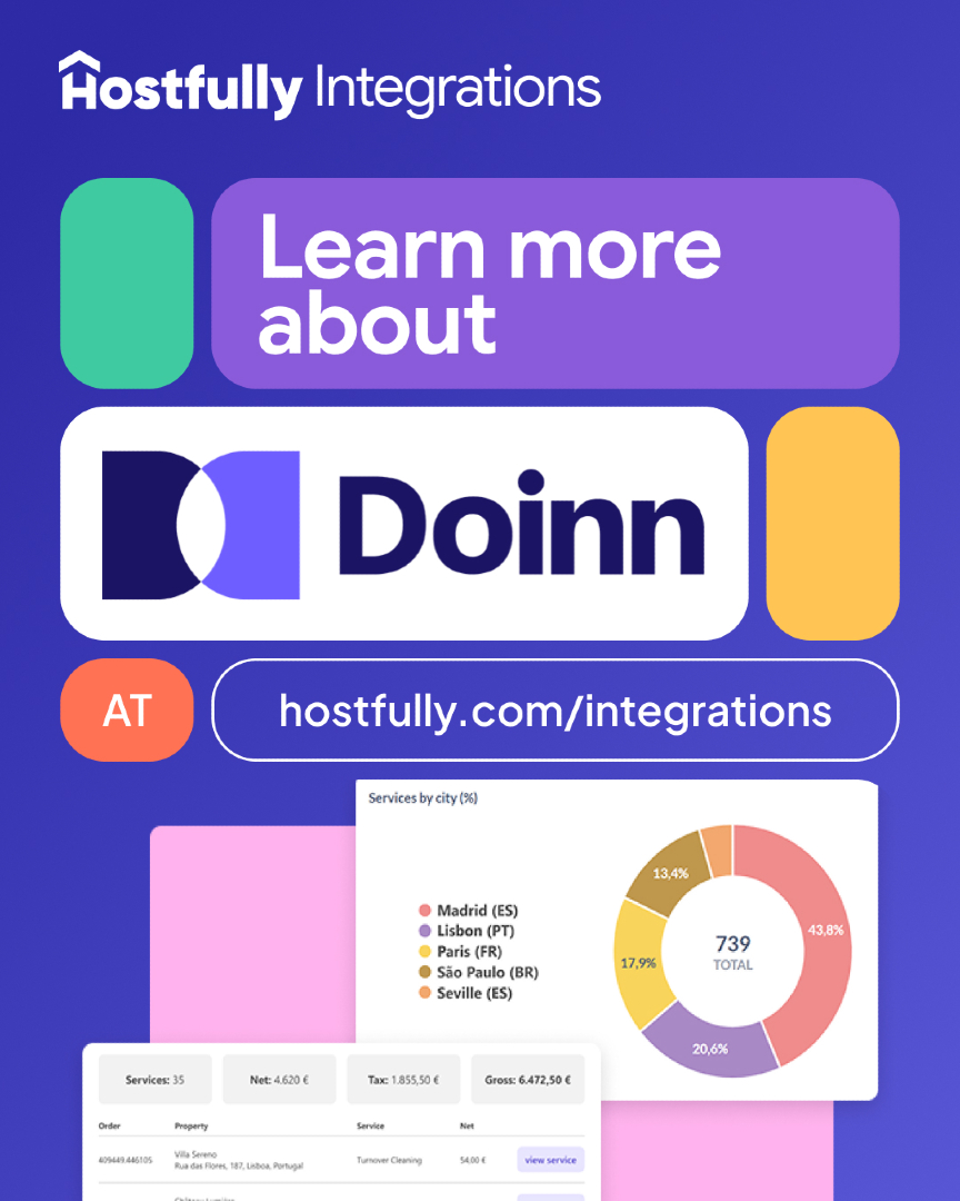 hostfully's tweet photo. Hostfully and Doinn have teamed up to make your property operations completely Seamless.

Save 40 hours a month and build a Scalable business 📈

Read the details: [Link] https://t.co/VYOvFooLao