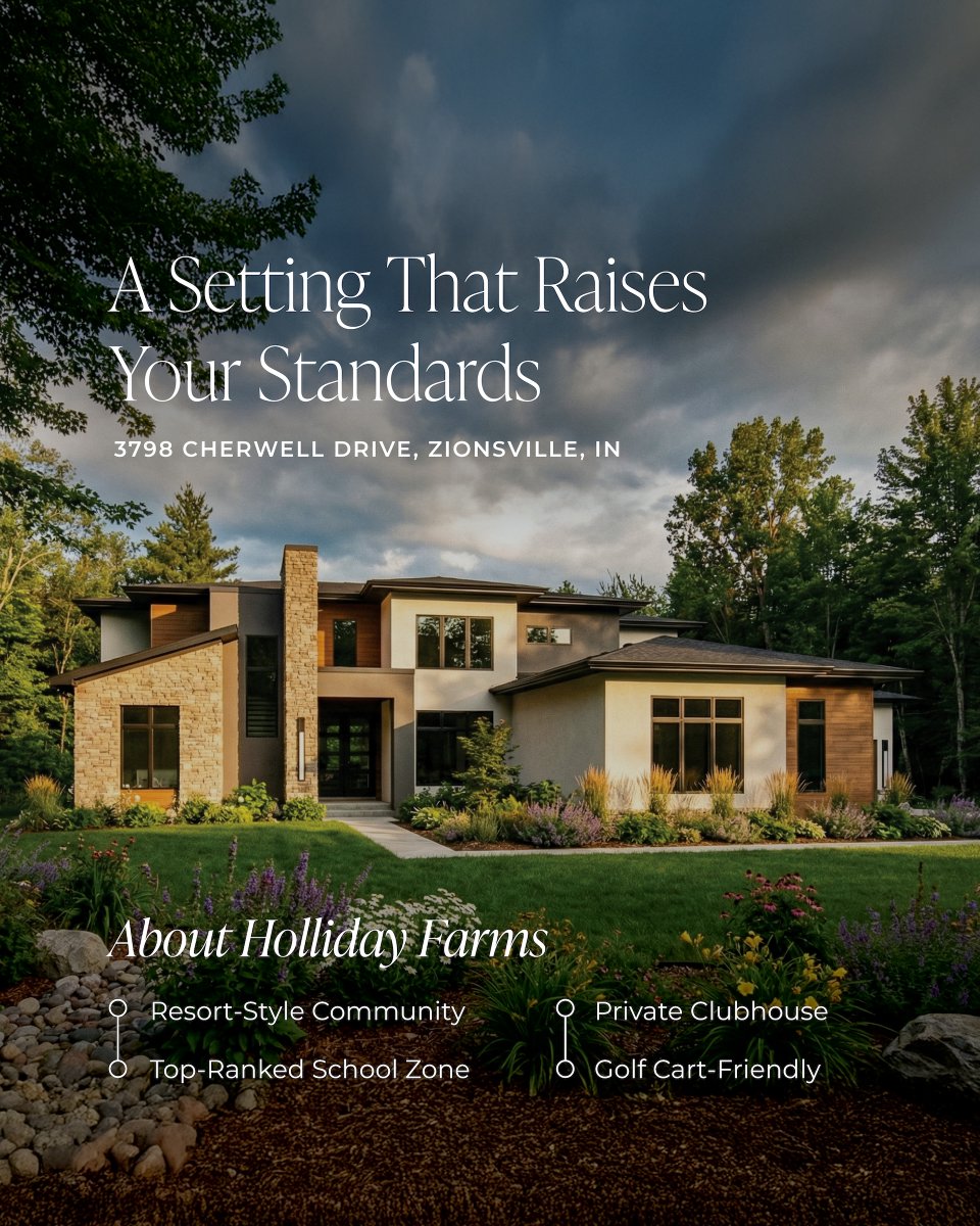 Coming soon to Holliday Farms in Zionsville, IN. This custom home sits within one of the area's most sought after resort-style communities, designed for those who want it all in one place. Learn more: hubs.la/Q04b0fqm0