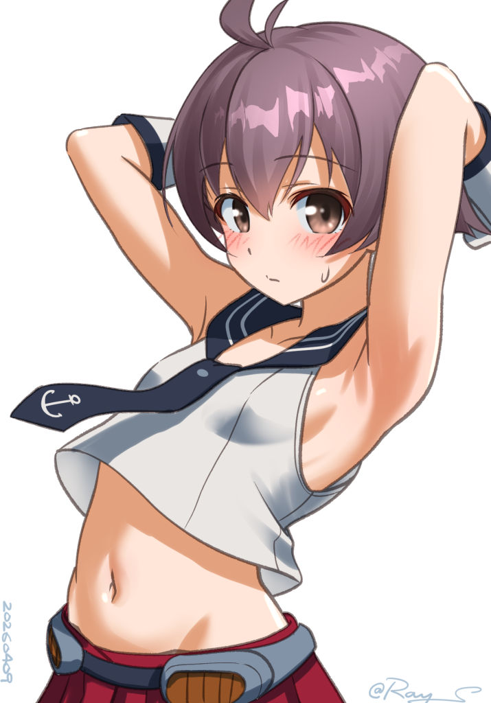酒匂(艦これ) 「無駄のない船体 #艦これ版深夜の真剣お絵描き60分一本勝負 #艦これ版真剣お絵描」|Ray.Sのイラスト