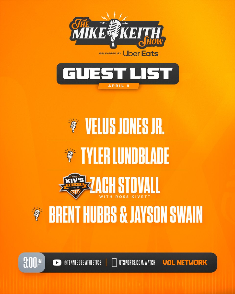 Vol_Sports's tweet photo. today’s Mike Keith Show = can’t miss
(yes… there’s a Orange & White surprise 🐾)
watch here: https://t.co/mAdcUKcw98 https://t.co/b5RYNgYFBm