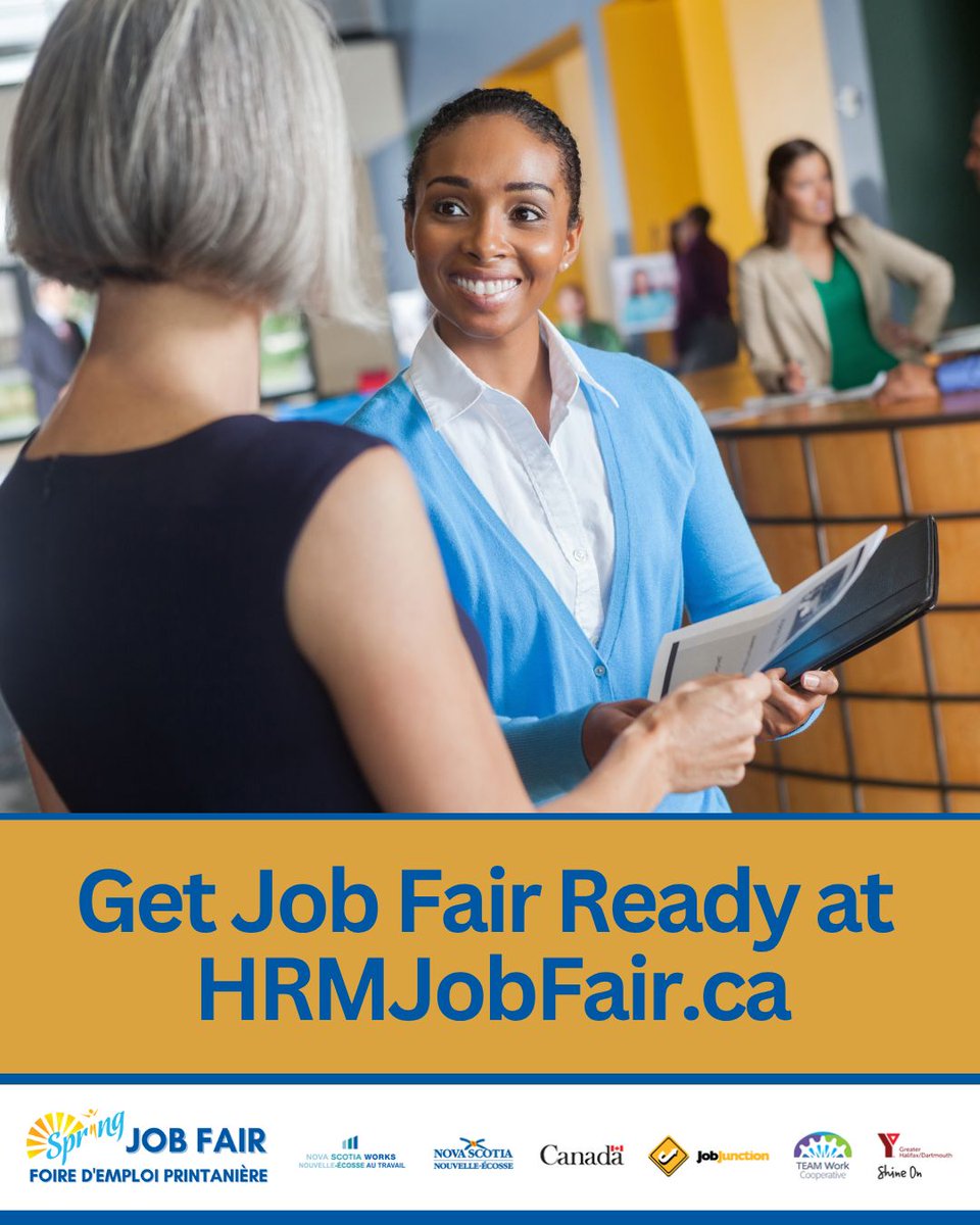 HRMJobFair's tweet photo. Get Job Fair Ready with NS Works Prep Sessions - get ahead of the rest! Find a session near you: https://t.co/C62T9vk0rf 
#jobfair #prep #support #yougotthis https://t.co/NJJmNZlRD8
