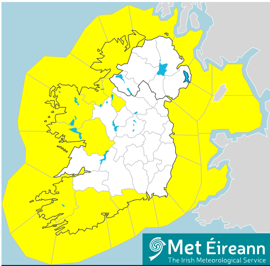 Worldgeoo's tweet photo. ⚠️ WEATHER WARNING – IRELAND 🇮🇪

Met Éireann has issued Status Yellow warnings for rain &amp; wind as conditions turn unsettled.

🌧️ Heavy rain may cause localised flooding
💨 Strong winds could bring hazardous travel conditions
⚠️ Risk of disruption in the coming days
Stay alert! https://t.co/Uz1B4GVFnF