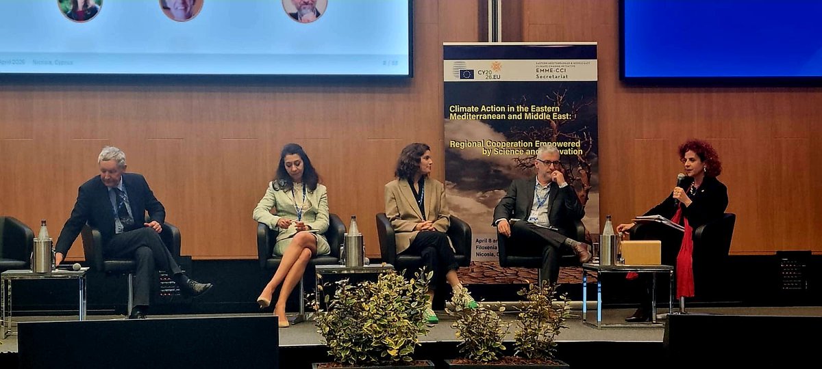 eapeyitou's tweet photo. Proud to lead panel on 'Science Diplomacy for the #EMME region:governance, law&amp; political barriers" organised by @CyprusInstitute under auspices of @CY2026EU. Excellent discussion w/ @NewshaAjami, @tgeorgakopoulos, T. Zandberg and Prof. D. Lacroix. #climateaction cannot wait! https://t.co/Z22oeEegvM