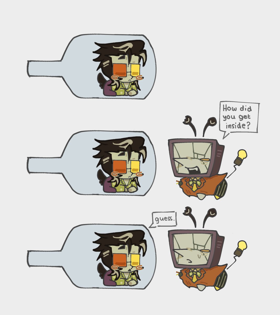 liunens's tweet image. Abc if you want them to explode (junkyard constellation AU) #spamtenna #tenna #spamton #deltarune