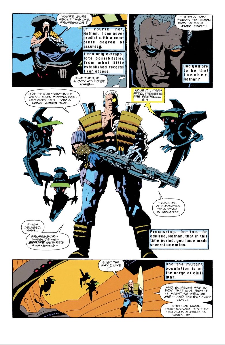 Daily_Cable's tweet image. Cable and the Wild Pack in X-Force #7 
Killer art by @artofmmignola 

#Cable #marvel #marvelcomics #art #comics #90scomics #90smarvel #90sxmen #comicart #xmen #xforce #mutants #90s #dailyCable #Cableaday