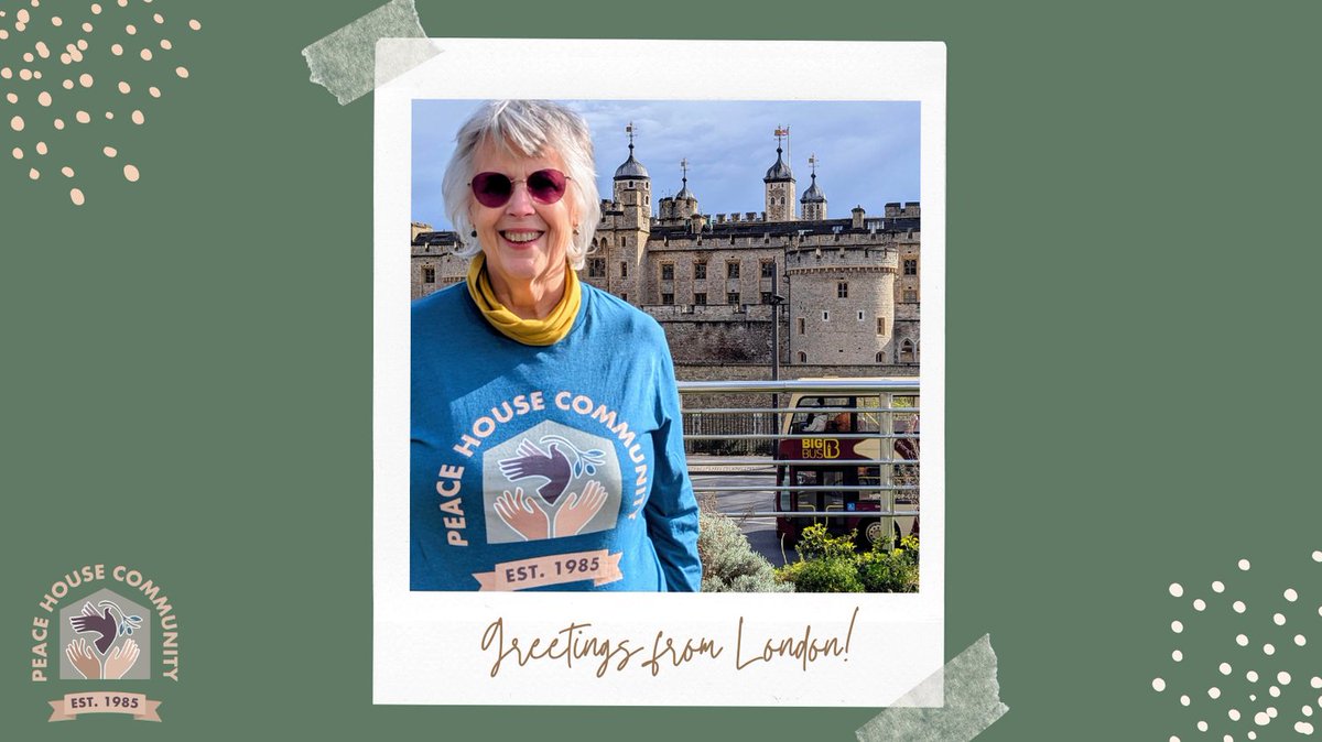 PeaceHouseComm's tweet photo. 🌍 Where in the World is Peace House?

We’ve gone international! 🇬🇧

Kimberly from our social media committee is representing PHC in London in front of the Tower of London.

Want to join?
👕 Buy a shirt
📸 Snap a pic
📧 Send it in!

https://t.co/dgQnXFO6uY
 💙 https://t.co/j6PJpPBD6I