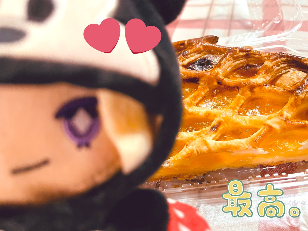 ぬいさんと🍎パイでお祝いよ🎂💕