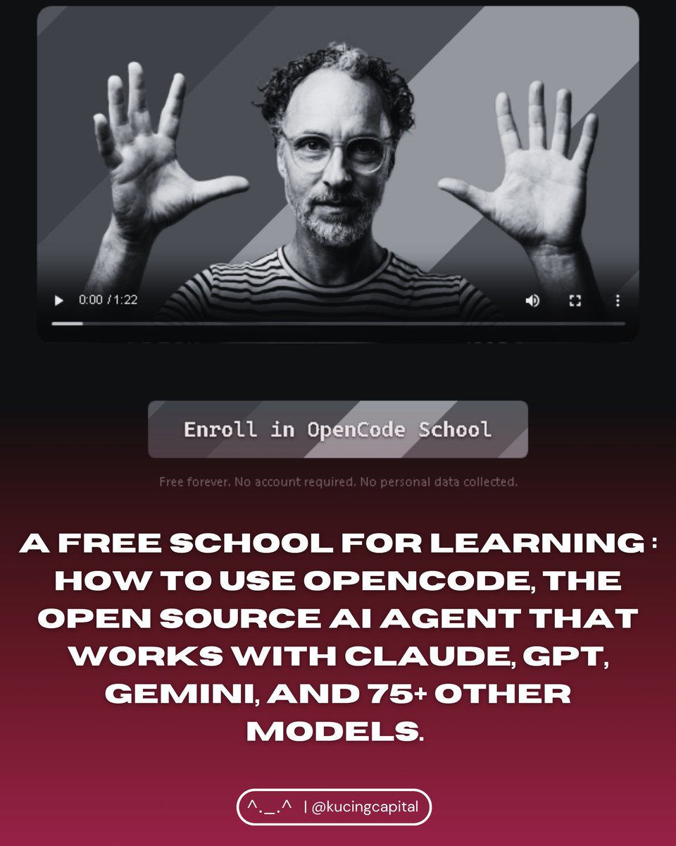 It is worth to deep dive into opencode school if you're trying to get ...