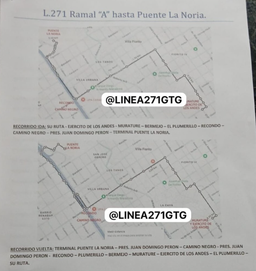 CiudadDeBondis's tweet photo. La #Linea271 estiró su ramal A hasta Puente La Noria
📸IG Linea271GTG https://t.co/baRMM6TgNX