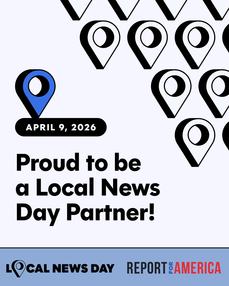 Report4America's tweet photo. Report for America is proud to be a #LocalNewsDay partner, joining a nationwide moment to celebrate and strengthen local news and information in communities like ours. Today shines a spotlight on the trusted local outlets, including our partner newsrooms, that keep residents informed during emergencies, hold institutions accountable, and support everyday decision-making. 

📝 Drop us a note! Let us know what YOU value about local news: https://t.co/Bbyaqmcq5Y

Learn more: https://t.co/SSBWRnFvsY