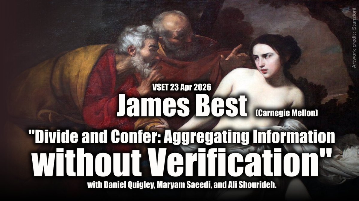 VSET Virtual Seminars in Economic Theory tweet media