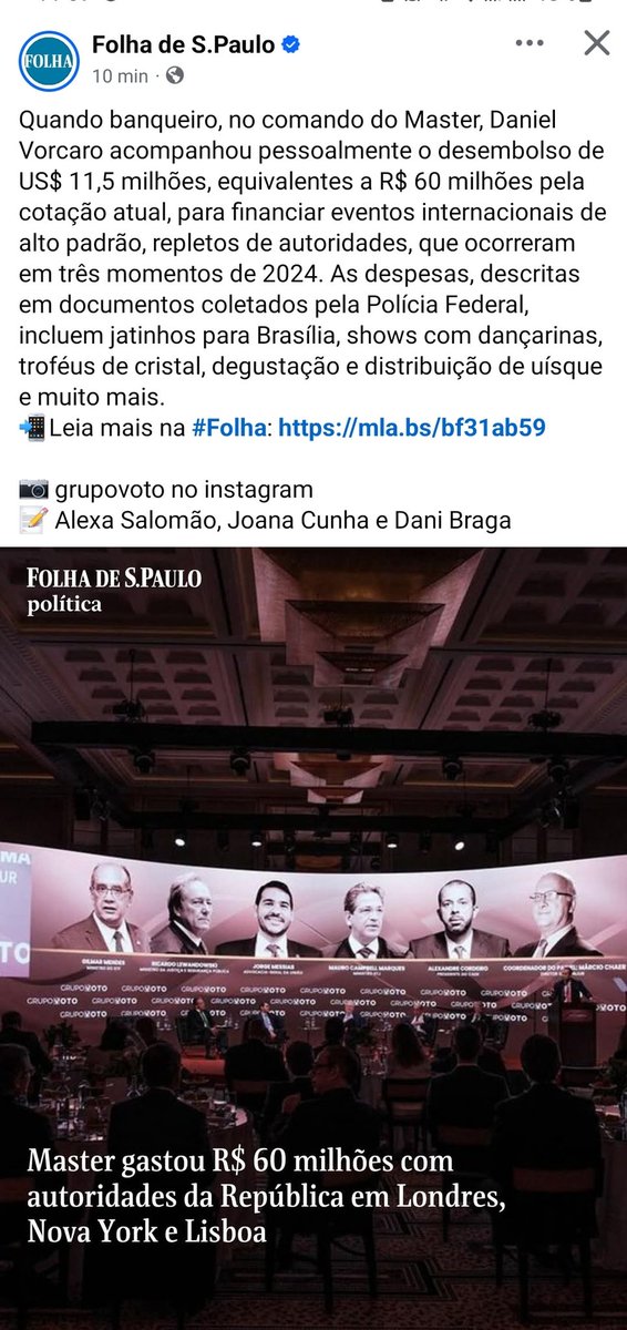 500 reais 14 anos de prisão marcar de batom 💄 uma estátua 17 anos de prisão 129 milhões da nada. 
Brasil do amor é diferente é tudo para defender a democracia.  😏