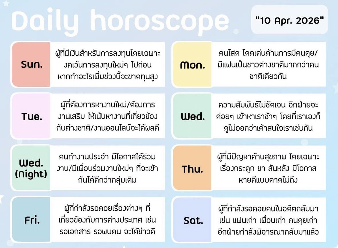 newmoonblessing's tweet image. 🔮ดวงประจำวันที่ 10 เมษายน 2569
.
.
.
#ด #ดวง #ดวงรายวัน #ดวงความรัก #ดวงวันนี้ #ดูดวง
#ดูดวงความรัก #ดูดวงออนไลน์ #pickacard
#pickacardreading #NewmoonblessingTarot
#ดูดวงกับNewmoonblessingTarot