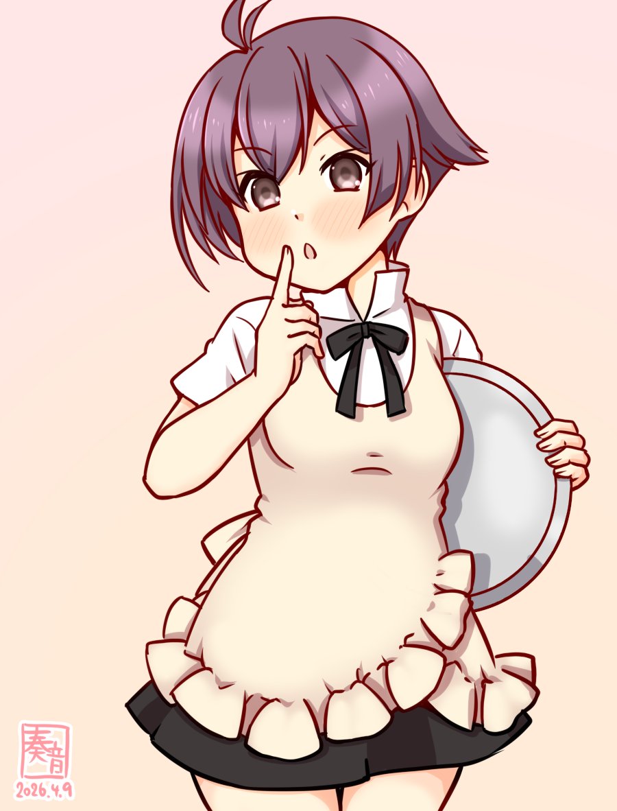 「司令、がんばってるねぇー!
 疲れたら、酒匂とぴゃっ♪と一緒に休もうよ!」

#艦これ版真剣お絵描き60分一本勝負_20260409
#酒匂 