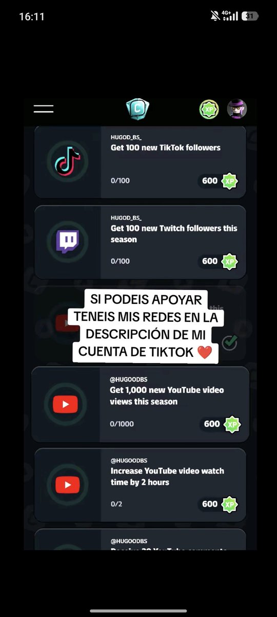 ME FALTA NADA PARA EL  TIER 2 TENEIS MIS REDES POR SI ME QUEREIS AYUDAR EN LA DESCRIPCIÓN DE MI CUENTA CUALQUIER APOYO SE AGRADECE ❤️🔥