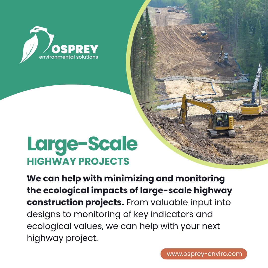 Ospreyenviro's tweet photo. Monitoring with the Environment in Mind: Large-Scale Highway Projects

Learn how we can help, Discover Our Highway Solutions: 
https://t.co/blp2DJ7FM2 https://t.co/Xxhy3KmVFu