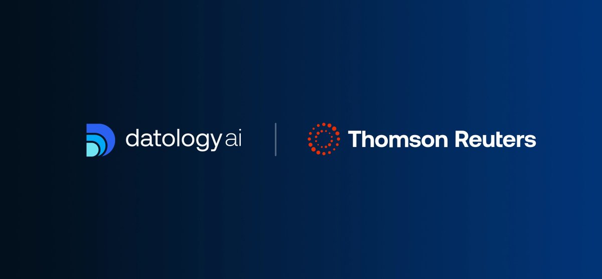 datologyai's tweet photo. We’re excited to announce our partnership with Thomson Reuters, a collaboration focused on unlocking the full potential of proprietary data to build the next generation of domain-specific AI.

By applying DatologyAI’s data curation pipeline for legal domain adaptation mid-training, the results were clear:

- +5% improvement on legal benchmarks and +2.5% on general-purpose evaluations after mid-training
- >2.5x amplification in post-training gains on Thomson Reuters’ private legal evals
- Achieved with <1% of the original pre-training token budget

These gains demonstrate that better data doesn’t just improve models, but multiplies the effectiveness of everything built on top of them.

As @schwarzjn_ , Head of AI Research at Thomson Reuters, put it:
“DatologyAI delivered clear, measurable improvements across both public and our proprietary legal evaluations…demonstrating the strength and generalizability of their approach.”

This partnership shows what’s possible when proprietary data and advanced data curation come together — not just incremental gains, but compounding advantages across the entire model lifecycle.

We’re excited to continue building with Thomson Reuters to push the boundaries of domain AI.

#AI #MachineLearning #LegalTech #DataCuration #Partnerships