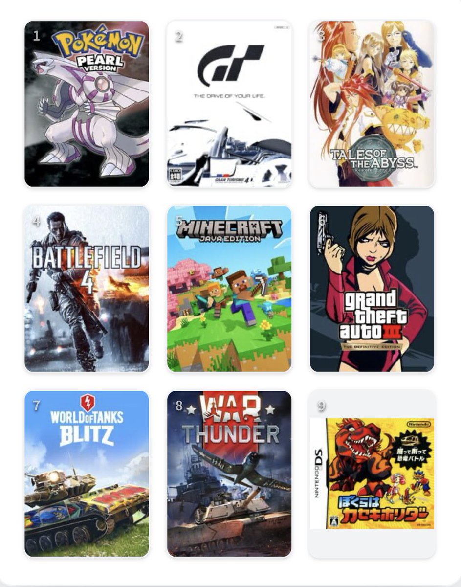 hyrax0908's tweet photo. 私を構成する9つのゲーム
#My9Games #私を構成する9つのゲーム
https://t.co/wSjJQhOfKO

マリオ64とかペーパーマリオとかARKとかもっと入れたいのありすぎる https://t.co/dhvyeDaxS4