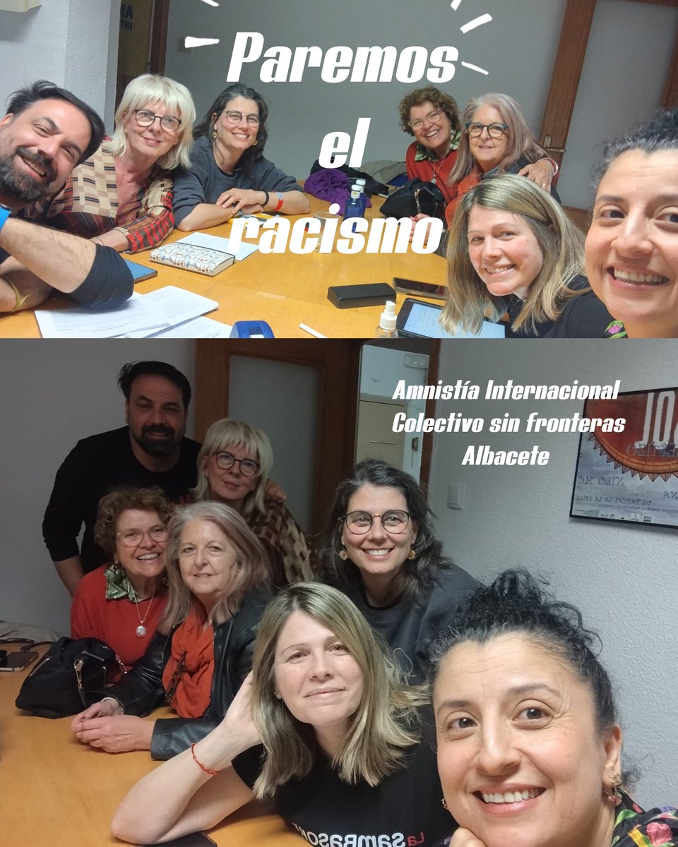 amnistiaAB's tweet photo. #ParemosElRacismo
Sesión de trabajo en Albacete del @CoColectivo  y @amnistiaAB
Os iremos contando cositas🤞
Si tu organización o colectivo quiere sumarse al manifiesto por el fin de los controles policiales racistas 👇 https://t.co/97piIQ5s5N @amnistiaespana https://t.co/G0vpip7O45