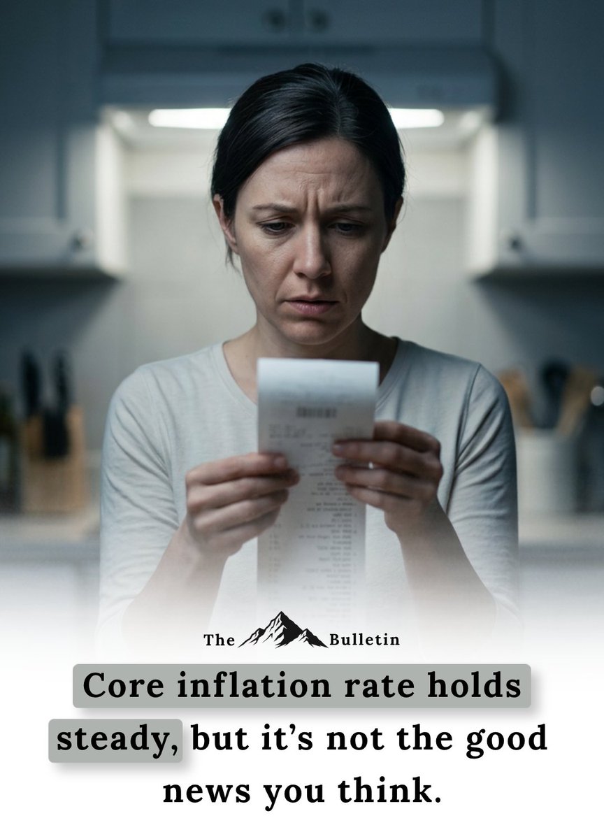 hillbulletin's tweet photo. The latest core inflation number is out. And it's complicated.

On paper, it looks like good news.
Inflation is cooling.
But you don't live on paper.
You live in the real world.
Where your grocery bill is still too high.
And the cost of just living feels heavy. https://t.co/tT16fVlPAP