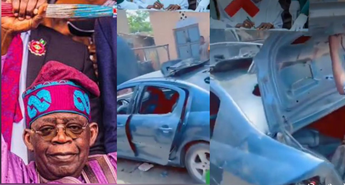 VIDEO: Angry Youths Beat, Chase Away APC, Tinubu Campaigners, Seize and Destroy Car Amid Failed Governance parallelfactsnews.com/angry-youths-b…