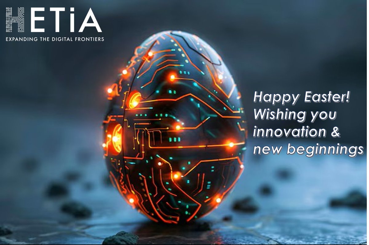 GreekEmergTech's tweet image. HETiA - Hellenic Emerging Technologies Industry Association wishes you a joyful Easter 🐣
May this season inspire innovation, collaboration, and new opportunities ✨

#HappyEaster #HETiA #EasterWishes