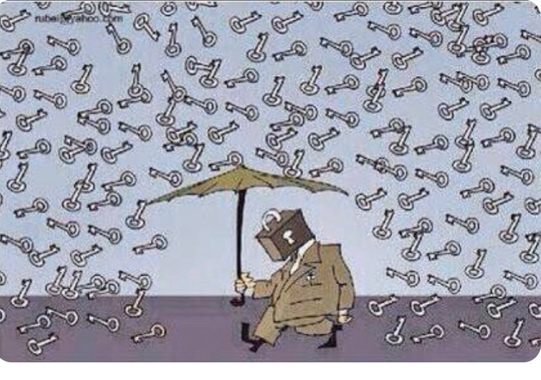 <a href="/salrashed/">صلاح صالح الراشد</a> لو أمطرت السماء مفاتيح للعقول 
لرأيتهم يتشبثون بالأقفال
فالتحرر يُخيف من اعتاد القيود