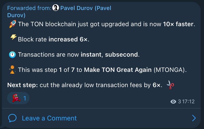 s0meone_u_know's tweet photo. BREAKING: Telegram Founder, Pavel Durov — Make TON Great Again! 🗽💎 https://t.co/rpd9LJHk39
