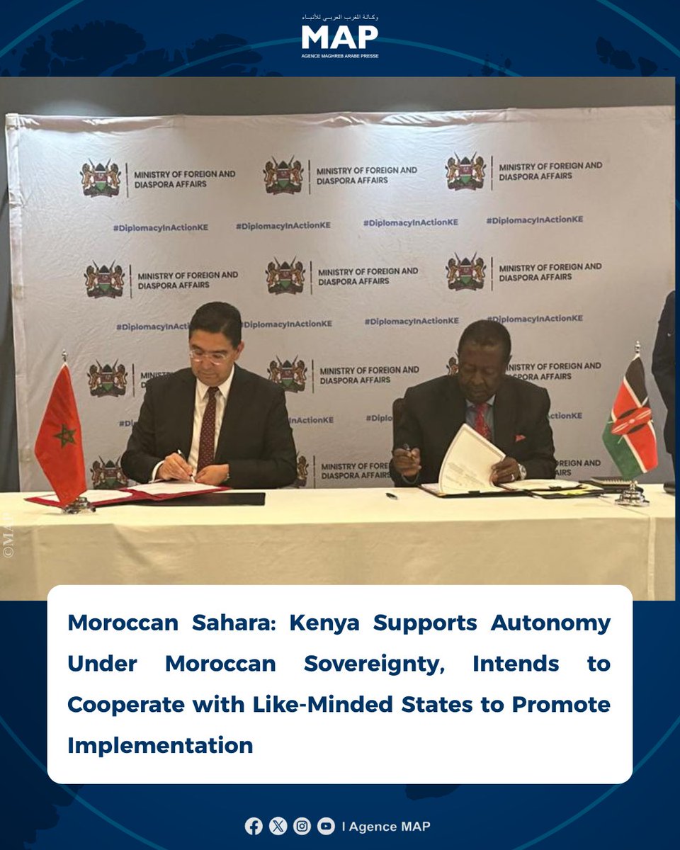 agency_map's tweet photo. Moroccan Sahara: Kenya Supports Autonomy Under Moroccan Sovereignty, Intends to Cooperate with Like-Minded States to Promote Implementation

https://t.co/oNLniL8JaN https://t.co/JshGEVCUBL