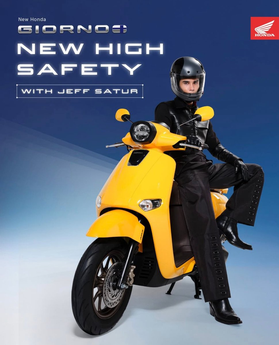 jeffsaturbrasil's tweet photo. ESTILO E SEGURANÇA! #JeffSatur em nova campanha para a Honda Motorcycle Thailand, liderando o caminho com a nova Honda Giorno+. Uma motocicleta automática premium que une estilo e desempenho. 🏍️
#Giorno+ #NewHighStyleSetter #HondaMotorcycleThailand #ThaiHonda
(Imagens/Reprodução: hondamotorcyclethailand)