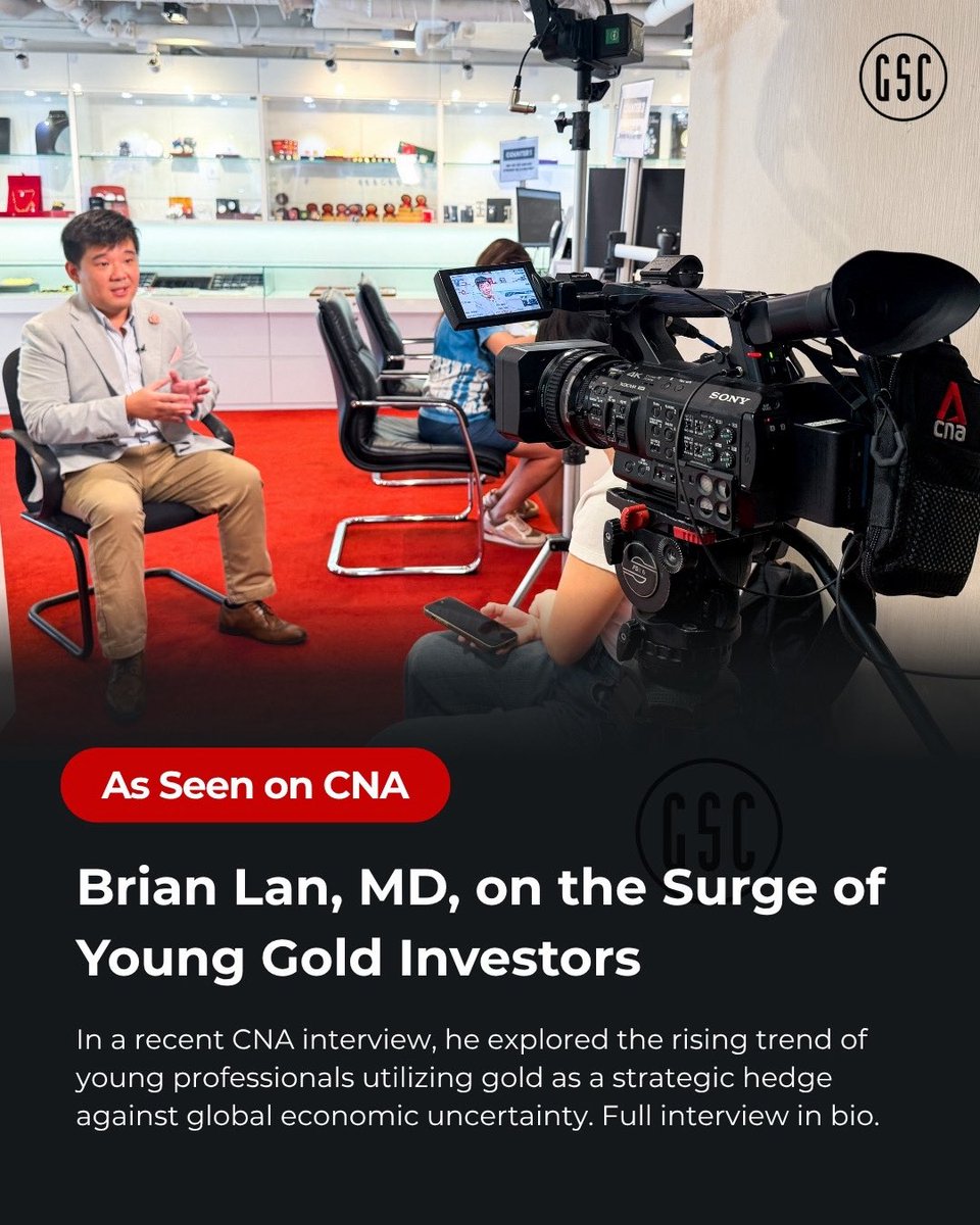 GoldSilverC's tweet photo. Our MD Brian Lan joined @ChannelNewsAsia to discuss a notable market shift: the rising trend of young professionals utilizing gold as a hedge against global economic uncertainty. 🏦

#gold #silver #goldbullion #goldinvestment #investingtips #silverbullion #goldprice https://t.co/hBKZE3vfsA