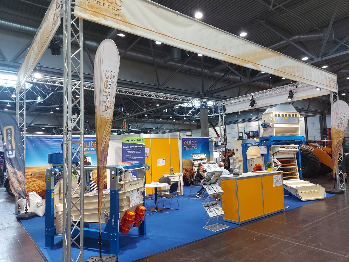 eutecgroup's tweet photo. 🚜 Die agra 2026 ist gestartet!

📍 Leipziger Messe
Halle 2 | Stand E38

👉 GLOBE live testen – bringt Eure Produktproben mit!

#agra2026 #eutecgroup #jkmachinery #ElicaASM #Landtechnik #Maschinenbau #Leipzig #Innovation https://t.co/kS1XeCF8Zj