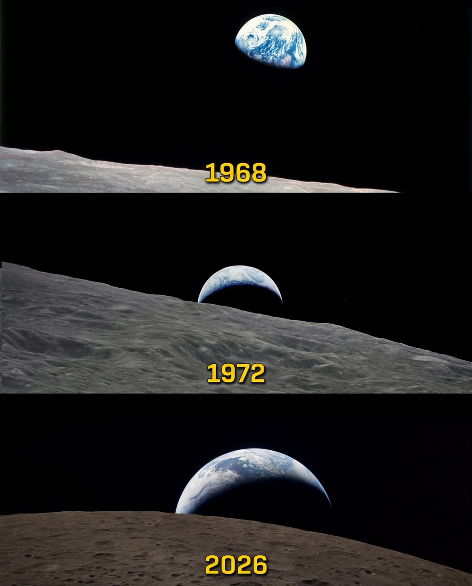 9yaud's tweet photo. #ภาพถ่ายโลกจากดวงจันทร์
ในต่างช่วงเวลา
● #Apolo8 (1968)
● #Apolo17 (1972)
● #Artemis2 (2026)
#Earth #Moon https://t.co/1zPTz2Sqkk