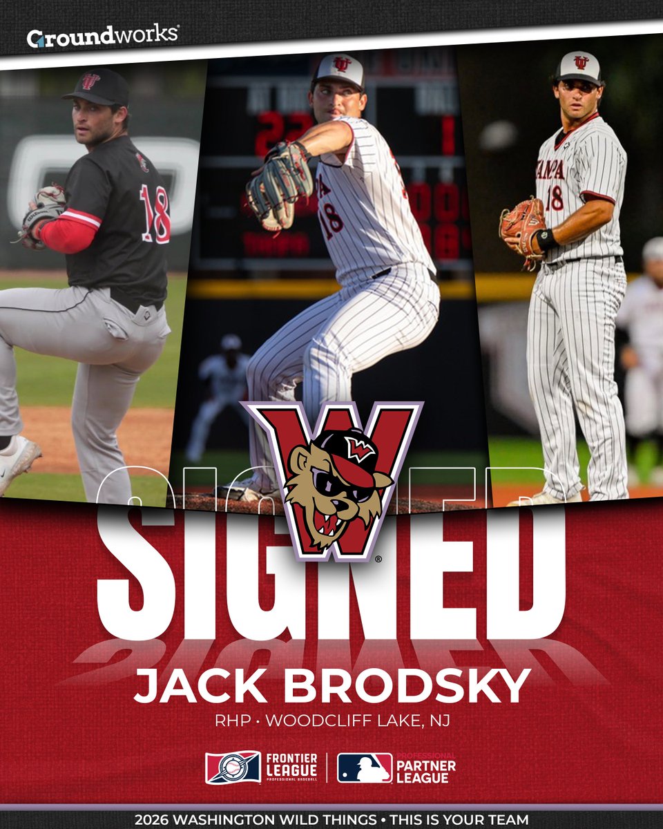 WashWildThings's tweet photo. 🚨 NEW PLAYER 🚨

We've signed RHP Jack Brodsky, a hard-throwing righty who missed 2025 with injury after being a member of the 2024 @UTampaBaseball National Title squad. He also pitched four years at @EmoryBaseball.

📖: https://t.co/gqEyPtLTDO
@JackBrodsky2 | #ThisIsYourTeam https://t.co/DFik0ZGYx0