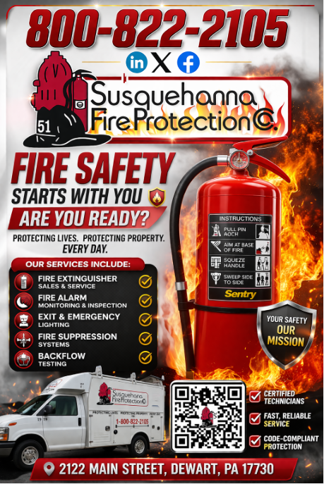 SusquehannaFire's tweet photo. 🗣#SFPC 🔥#service #FireSafety 🚨#SCBA #Sales 👨‍💼#Training 📒#FireExtinguisher 🧯#AED 🚰#BackFlow 💦#CO2 💨#Emergency 🆘#fireprotection 🚚#SafetyFirst 🥽#safety #Industrial #SusquehannaFireProtectionCompany ⛑⚠️800-822-2105 📞 https://t.co/hG32kLJjdw